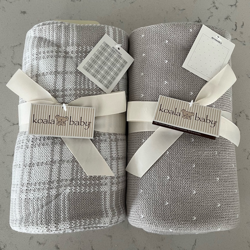 Koala Baby Reversible Blankets (set of two)